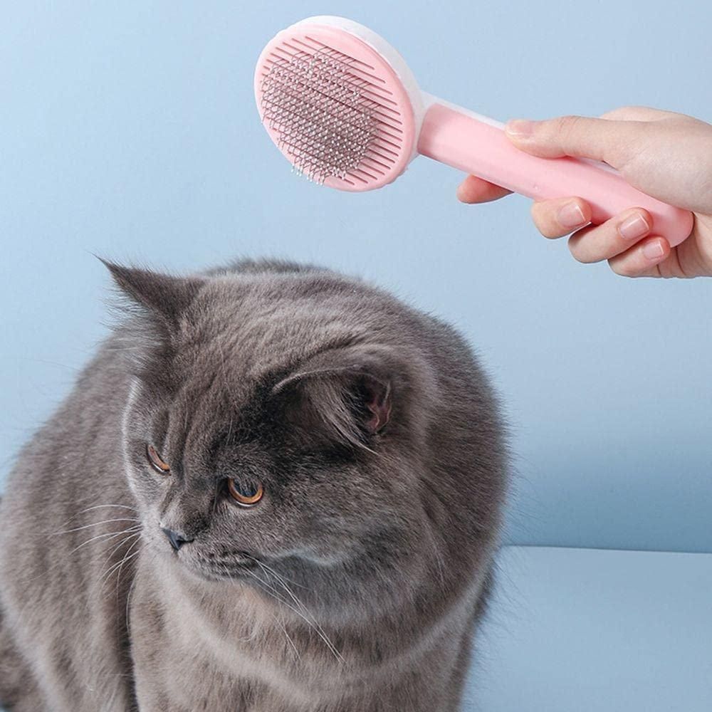 Plastic Grey Pet Cat Head Comb With Cleaning Needle, Shedding Massager, Dog Hair Removal Brush - Premium  from Roposo Clout - Just $681! Shop now at Mystical9