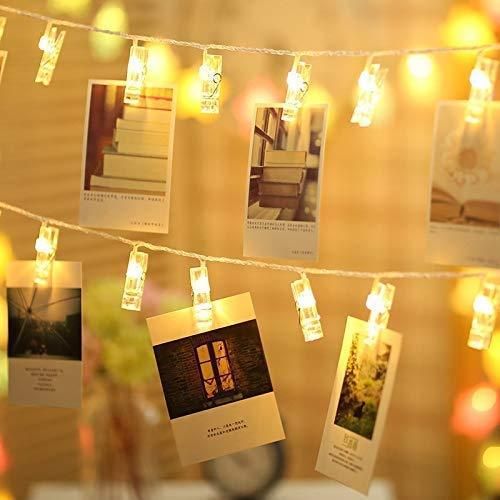 16 Photo Clip LED String Lights for Photo Hanging Birthday Festival Wedding Party for Home Patio Lawn Restaurants Home Decoration (Warm White) - Premium  from Roposo Clout - Just $660! Shop now at Mystical9