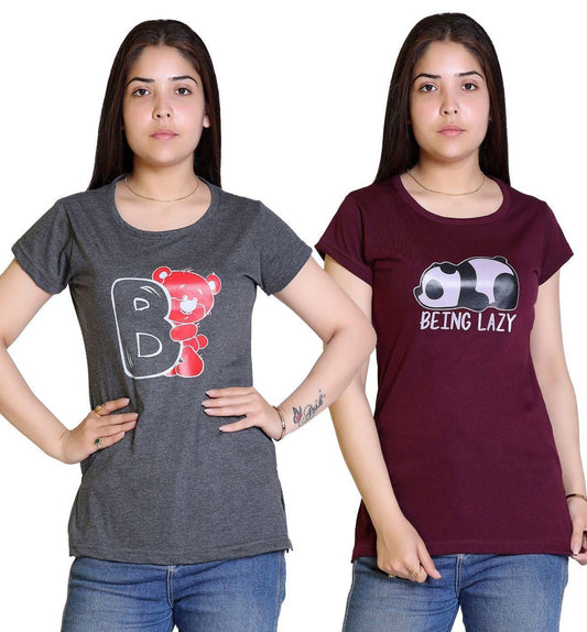 Women's Cotton Graphic Print T-Shirt Buy 1 Get 1 Free - Premium  from Roposo Clout - Just $796! Shop now at Mystical9