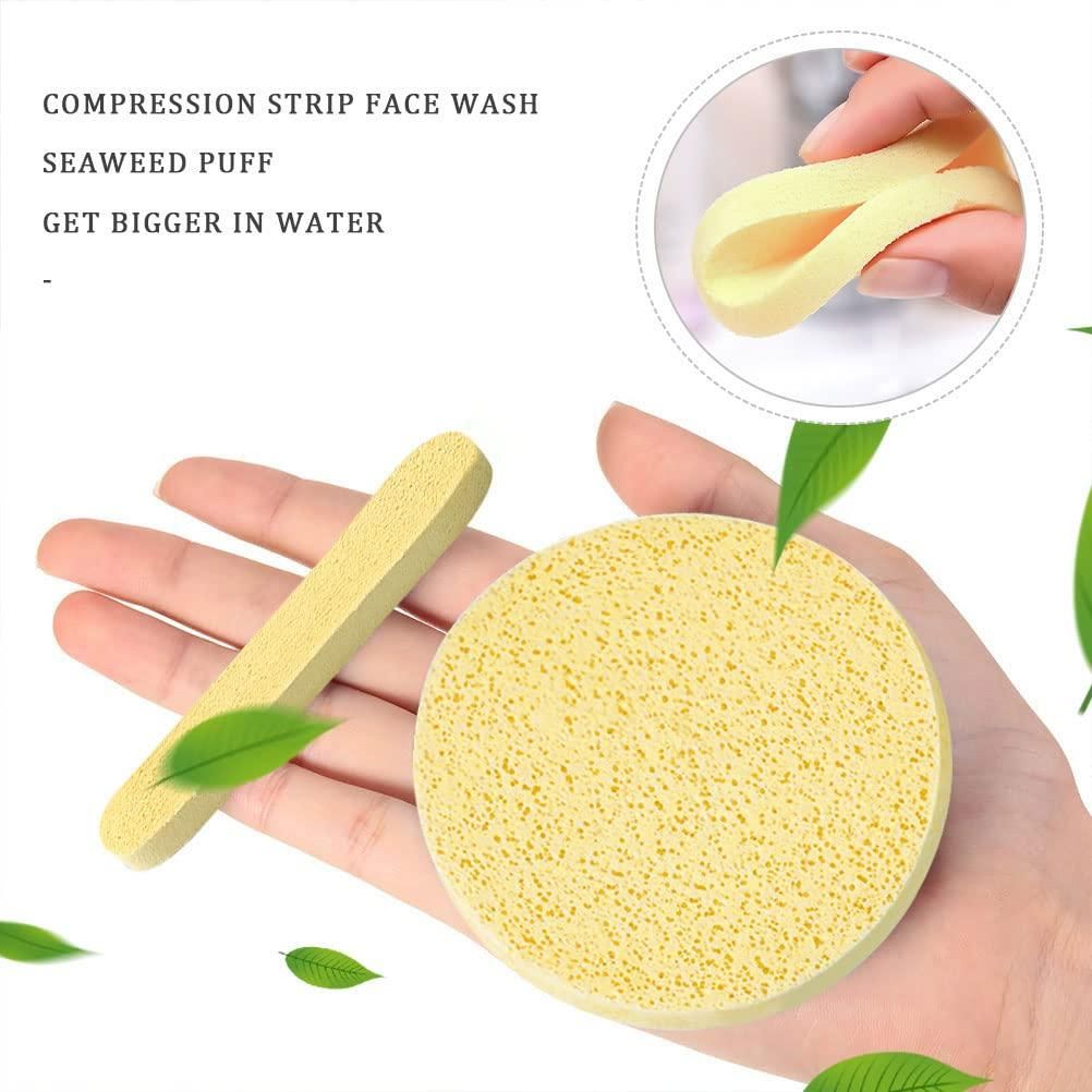 12 PCS Compressed Facial Sponge, Face Cleansing Sponges with Storage Container - Premium  from Roposo Clout - Just $550! Shop now at Mystical9