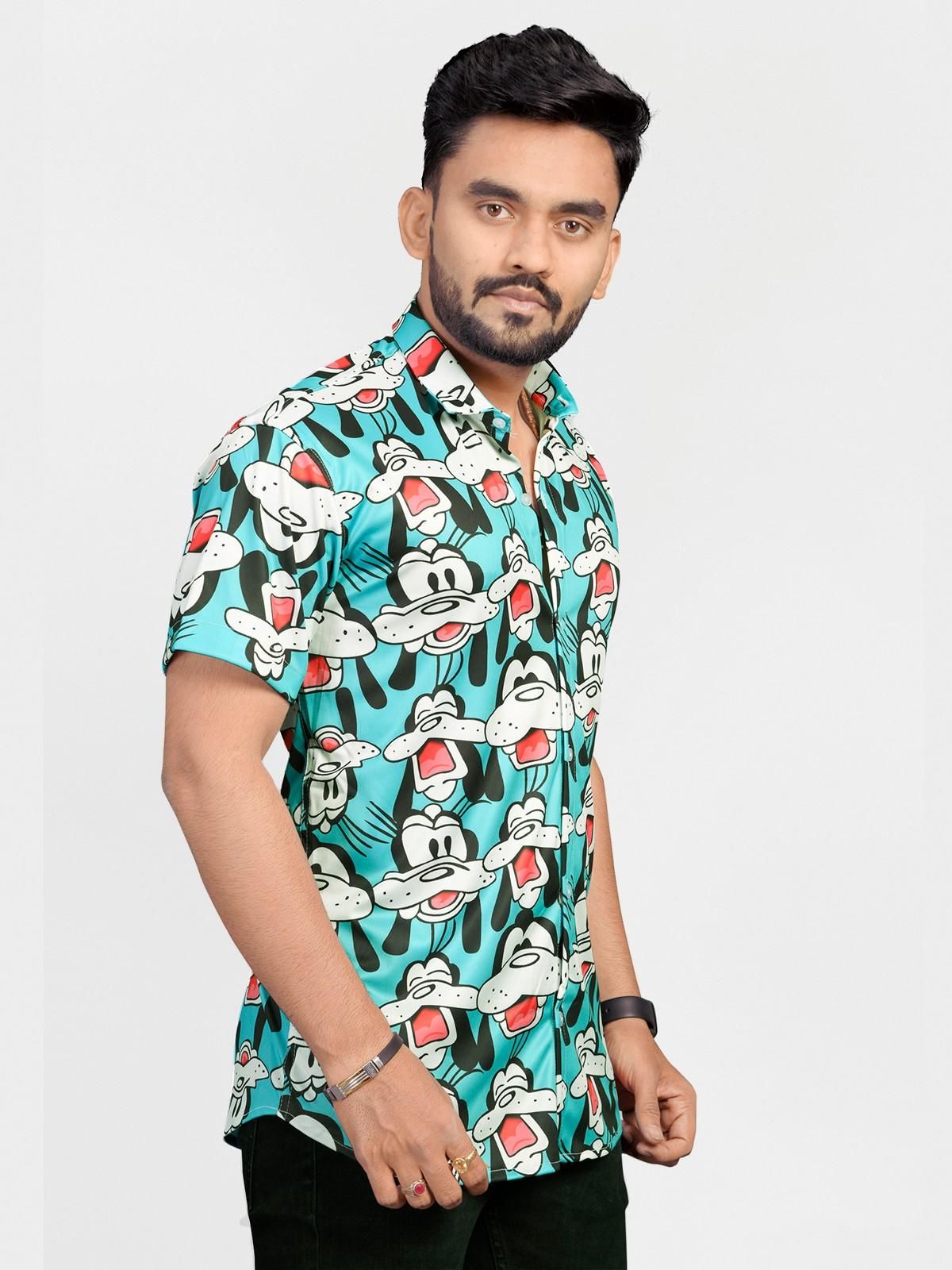 Lycra Blend Printed Half Sleeves Regular Fit Mens Casual Shirt - Premium  from Roposo Clout - Just $740! Shop now at Mystical9