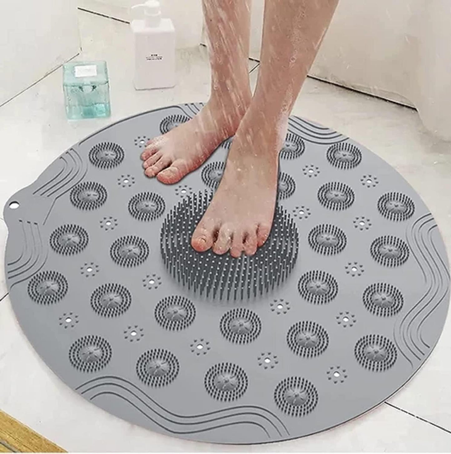 Shower Foot Cleaner Scrubber Foot Brush Massager Pad Non Slip Suction Cup Exfoliating Dead Skin Foot Mat for Shower (Pack of 2) - Premium  from Roposo Clout - Just $680! Shop now at Mystical9