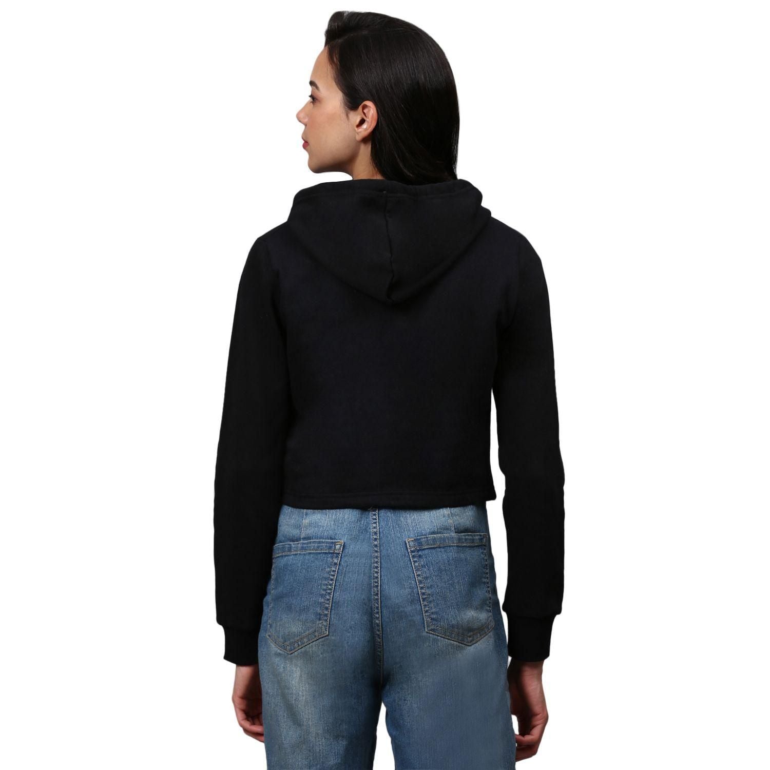 Campus Sutra Women Printed Crop Casual Hooded Sweatshirts - Premium  from Roposo Clout - Just $1036! Shop now at Mystical9