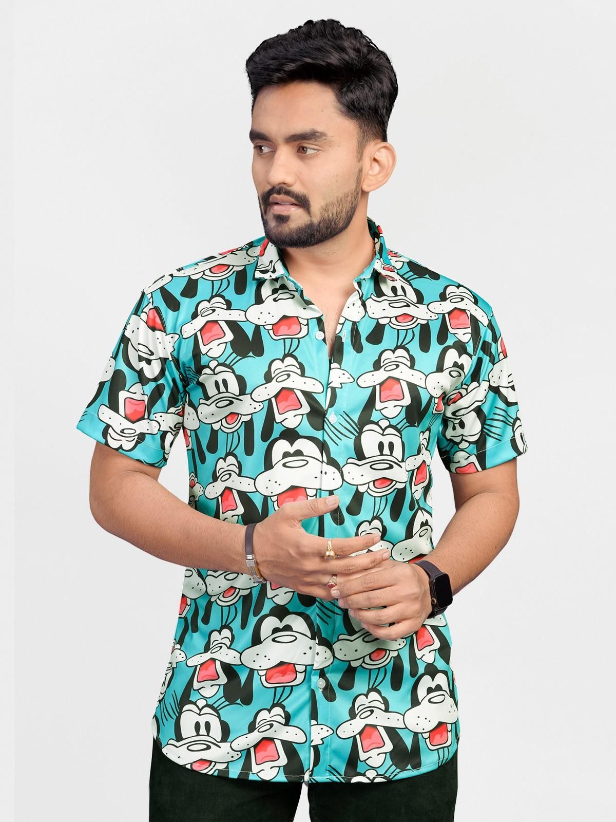 Lycra Blend Printed Half Sleeves Regular Fit Mens Casual Shirt - Premium  from Roposo Clout - Just $740! Shop now at Mystical9