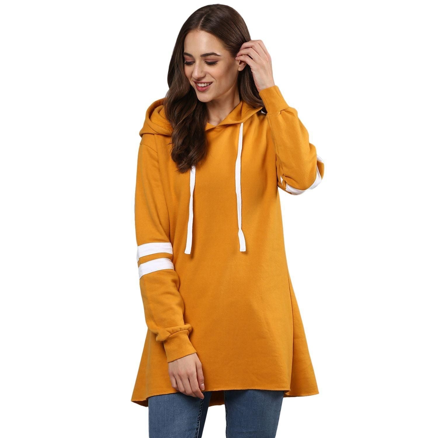 Campus Sutra Women Solid Stylish A-Line Casual Winter Sweatshirts - Premium  from Roposo Clout - Just $1250! Shop now at Mystical9