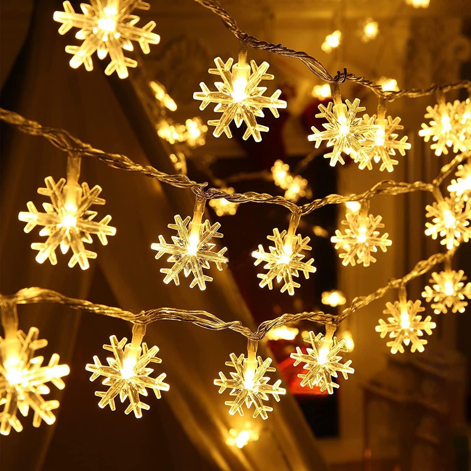 Snowflake Serial String Lights for Decoration (Warm White) - Premium  from Roposo Clout - Just $690! Shop now at Mystical9