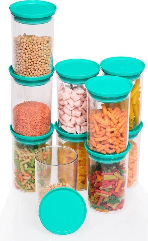 Airtight Plastic Containers- 900 ml Plastic Cereal Dispenser, Air Tight, Grocery Container, Fridge Container,Tea Coffee & Sugar Container, Spice Container (Pack of 6) - Premium  from Roposo Clout - Just $800! Shop now at Mystical9