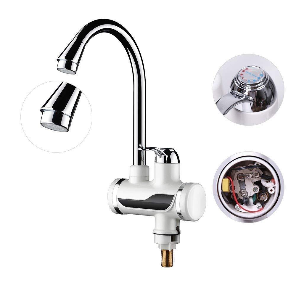Electric Hot Water Heater Faucet Kitchen And Bathroom Heating Dispenser Tap Digital Temperature With Display - Premium  from Roposo Clout - Just $1400! Shop now at Mystical9