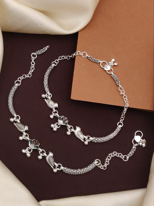 Women's Silver Plated Anklets - Premium  from Roposo Clout - Just $760! Shop now at Mystical9