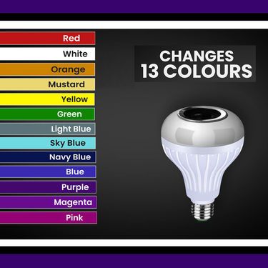 Colour Changing LED Bulb with Bluetooth Speaker & Remote - Premium  from Roposo Clout - Just $800! Shop now at Mystical9