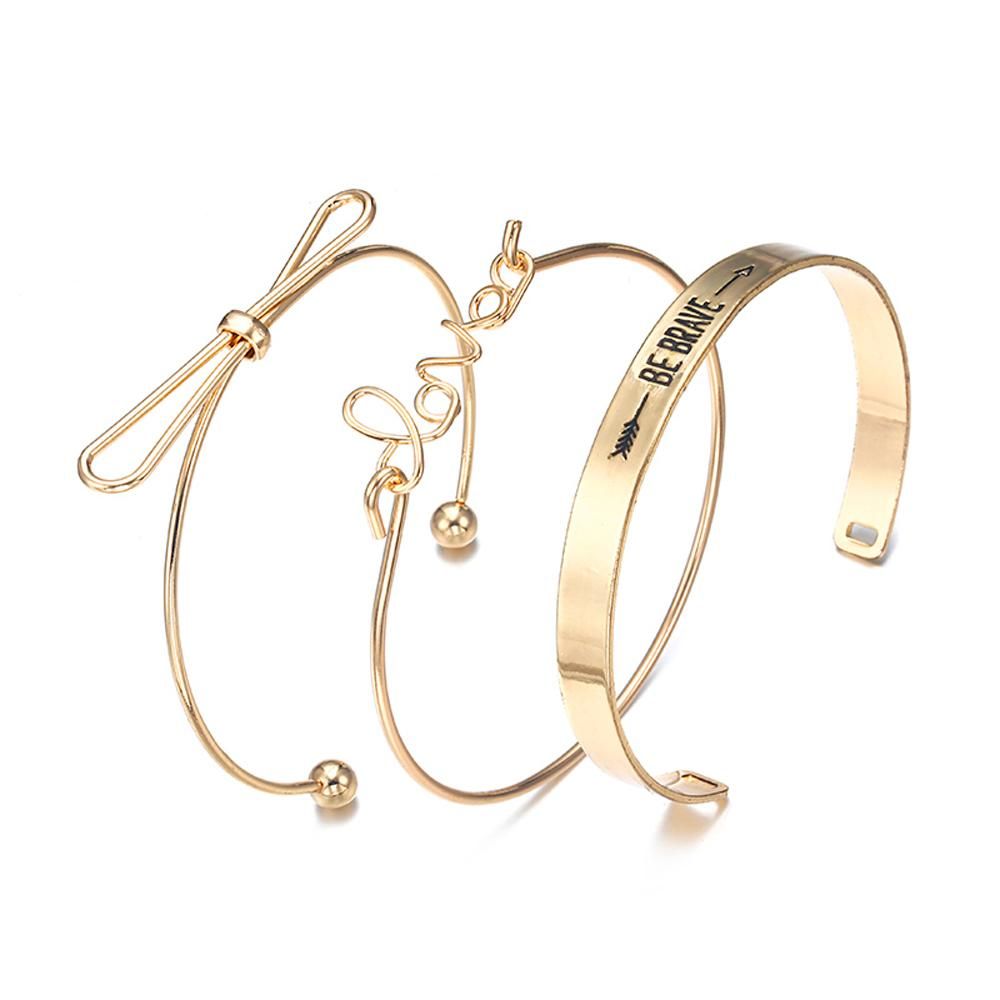 Startling Gold Plated Bracelets (Pack of 3) - Premium  from Roposo Clout - Just $600! Shop now at Mystical9