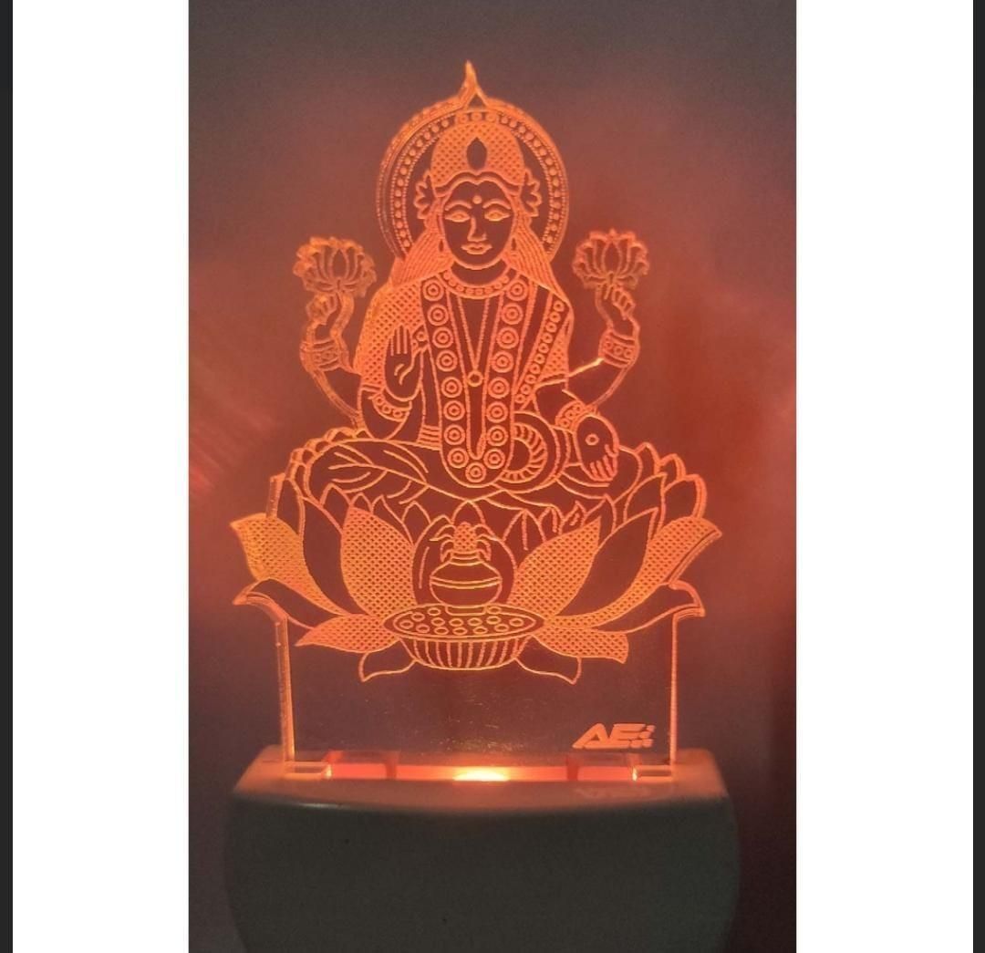 3D GOD LAXMI MA Acrylic Night Lamp - Premium  from Roposo Clout - Just $550! Shop now at Mystical9