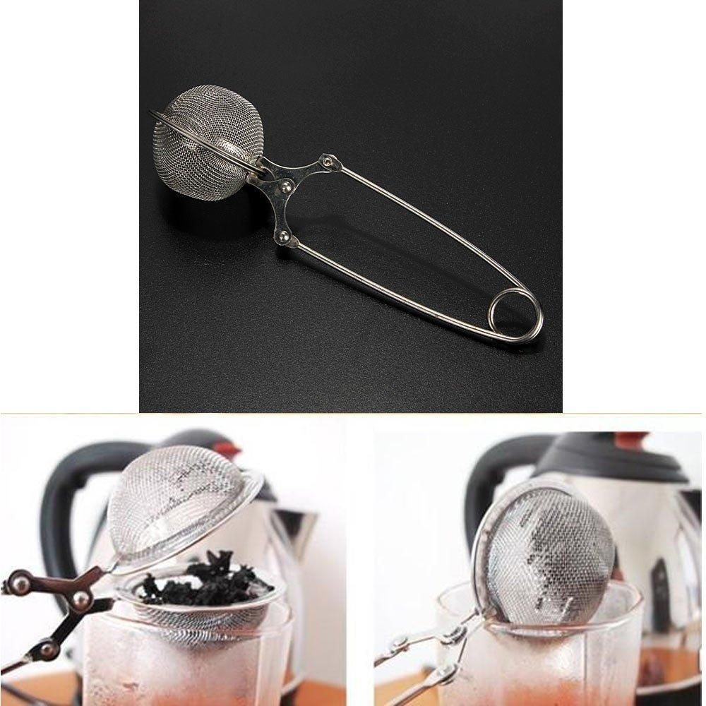 Strainer-Stainless Steel Spoon Tea Leaves Herb Mesh Ball Infuser Filter Squeeze Strainers - Premium  from Roposo Clout - Just $510! Shop now at Mystical9