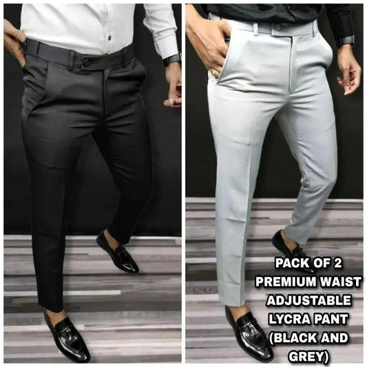 Premium Waist Adjustable Lycra Men's Trouser (Pack of 2) - Premium  from Roposo Clout - Just $1100! Shop now at Mystical9