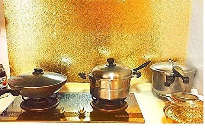 Aluminum Kitchen Foil Oil-Stickers Anti-fouling High-Temperature Self-Adhesive Croppable Wallpaper Sticker - Premium  from Roposo Clout - Just $600! Shop now at Mystical9