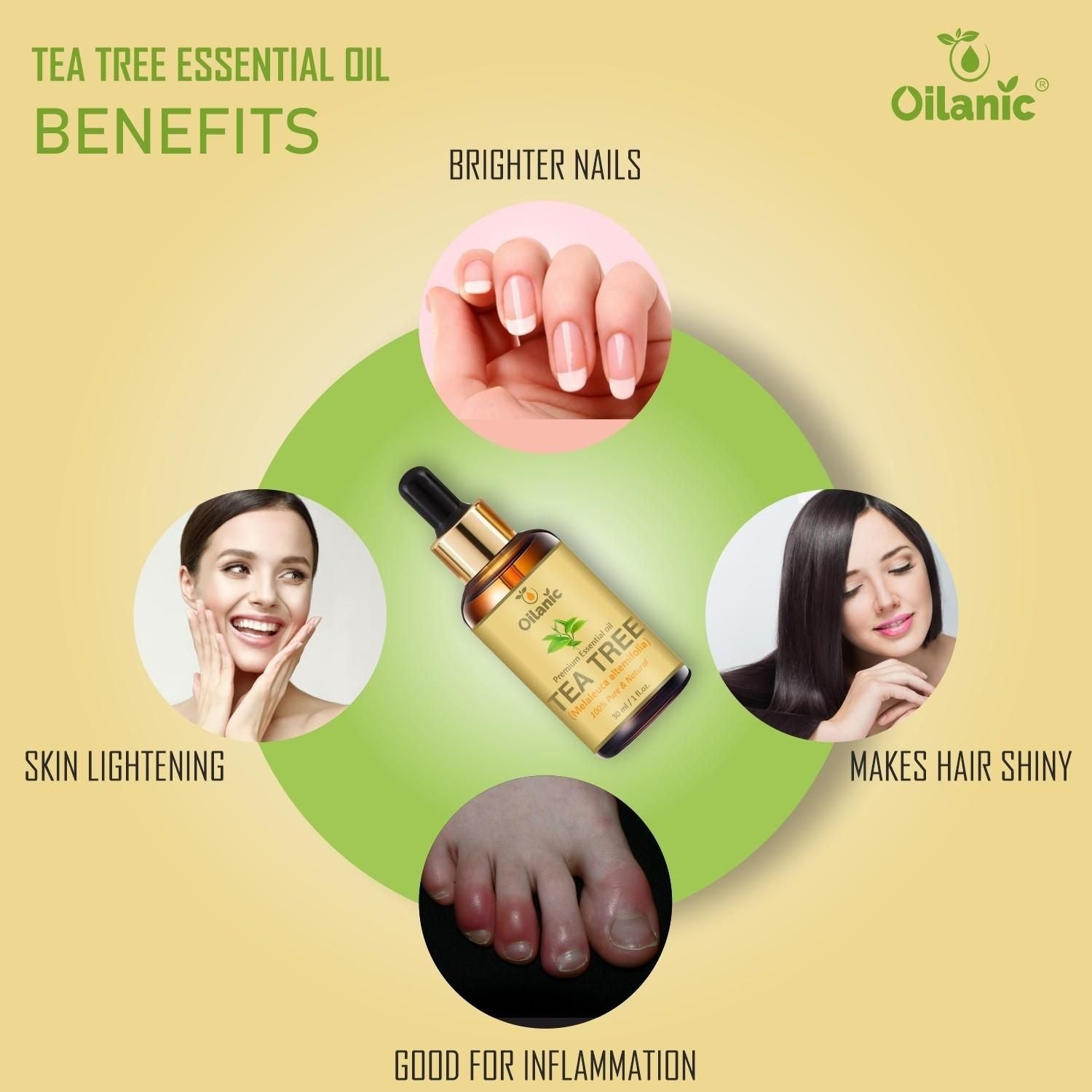 Oilanic Premium Tea Tree Essential Oil Combo pack of 2 bottles of 30 ml(60 ml) - Premium  from Roposo Clout - Just $700! Shop now at Mystical9