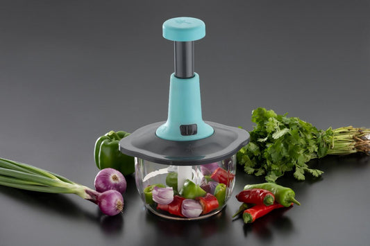 Food Chopper, Steel Large Manual Hand-Press Vegetable Chopper Mixer Cutter to Cut Onion, Salad, Tomato, Potato - Premium  from Roposo Clout - Just $580! Shop now at Mystical9