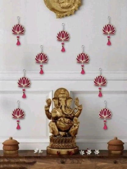 Lotus Hanging 10 Pcs|MDF Floral Wall Hangings For Decor - Premium  from Roposo Clout - Just $740! Shop now at Mystical9
