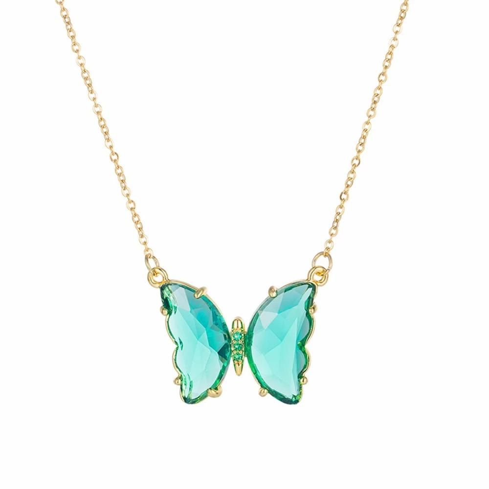 AVR Jewels pretty blue crystal butterfly pendant necklace for women and Girls - Premium  from Roposo Clout - Just $590! Shop now at Mystical9
