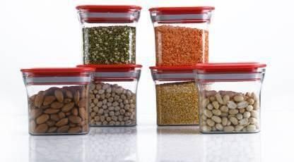 Containers- New Kit Kat Premium Quality Square Shaped Air Tight Containers Storage Jar 600ml (Pack of 6) - Premium  from Roposo Clout - Just $730! Shop now at Mystical9