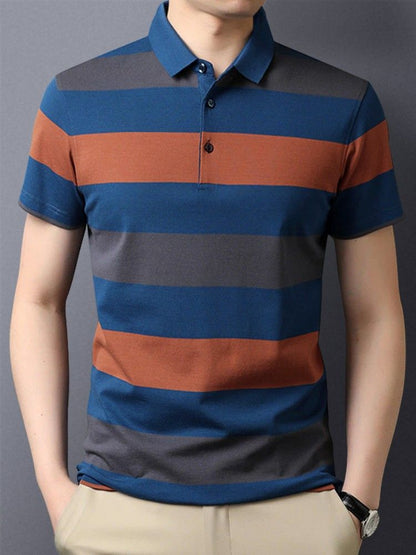 Men's Stripped Cotton Blend T-Shirt - Premium  from Roposo Clout - Just $690! Shop now at Mystical9